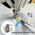 8-Piece Hemming Foot Set for Rolled Hems | Accurate Hem Guidance for Sewing Machines | Suitable for Lightweight to Heavy Fabrics