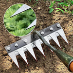 Garden Rake Made of Carbon Steel – Weed Remover, 5–8 Teeth, Sturdy & Rust-Free