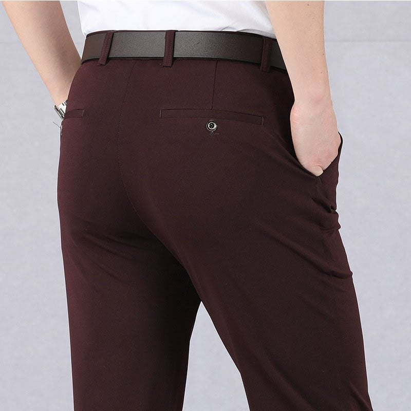 Men's Stretch Suit Pants Modern Fit | High Stretch Classic Business Pants | Comfortable Elegant Men's Pants for Office & Everyday Use