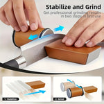 Dual Angle Sharpening Stone Set | Diamond Stone with Magnetic Holder | 15° & 20° Sharpening Angles | Suitable for Wood & Metal