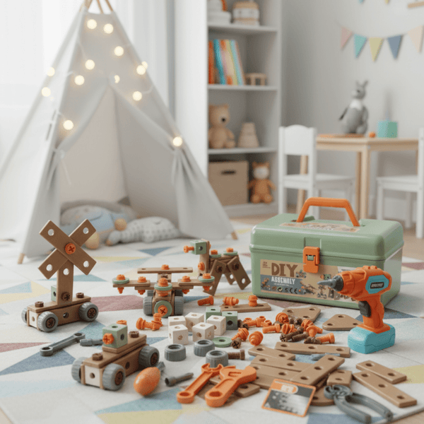 100-Piece Tool Set for Creative Kids Aged 3 and Up