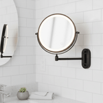 LED Magnifying Mirror with Adjustable Lighting and Rechargeable Battery