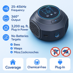 360-Degree Ultrasonic Insect Repeller for Comprehensive Pest Defense