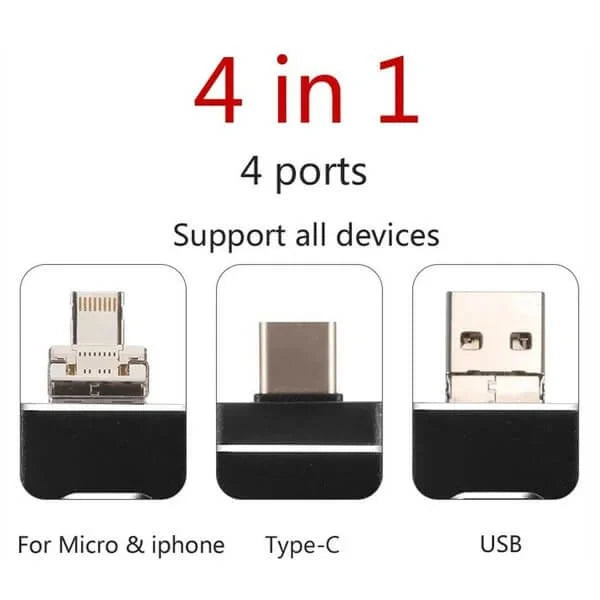 4-in-1 USB Stick | High-Speed Data Storage with Multiple Connections