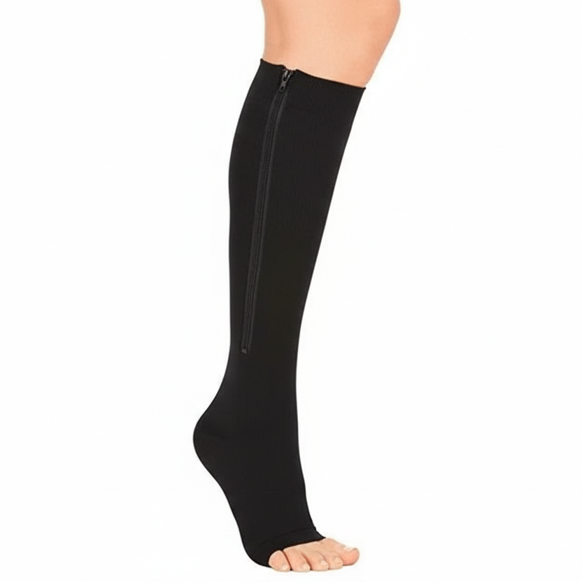 Compression Socks with Zipper for Support and Relief