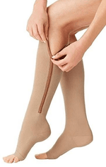 Compression Socks with Zipper for Support and Relief