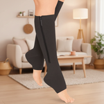 Compression Socks with Zipper for Support and Relief