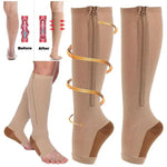 Compression Socks with Zipper for Support and Relief