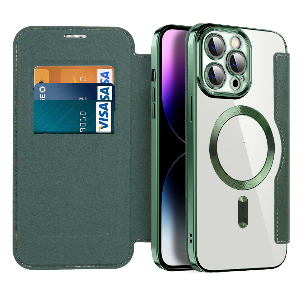 Magnetic Flip Phone Case with Card Slot & Shockproof Protection - Available in Multiple Colors