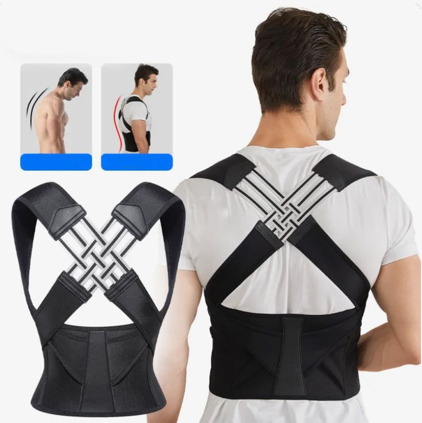 Posture Correction Belt | Instant Back & Shoulder Support | Black