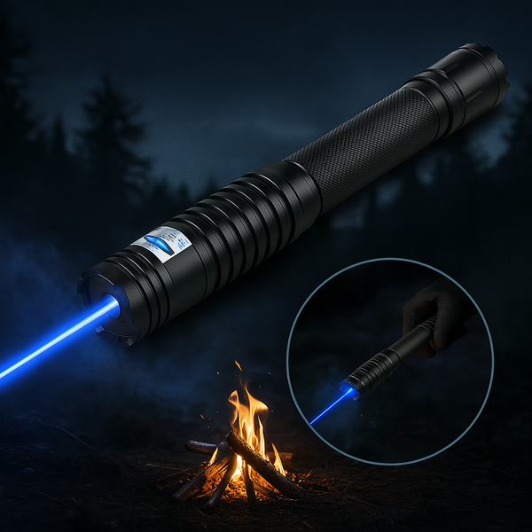 Blue Beam Laser Torch | 450nm High-Intensity Optical Output | Tactical 5000m+ Range | Adjustable Focus Aluminum Chassis | Thermal Ignition Capable Flashlight