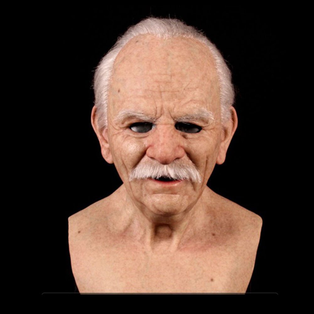 Creepy Old Man Mask – Realistic Latex Halloween Mask for Adults