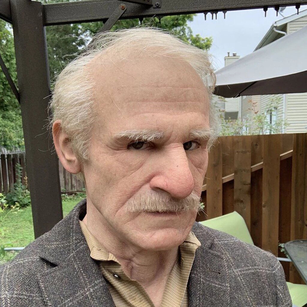 Creepy Old Man Mask – Realistic Latex Halloween Mask for Adults