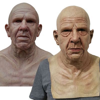 Creepy Old Man Mask – Realistic Latex Halloween Mask for Adults