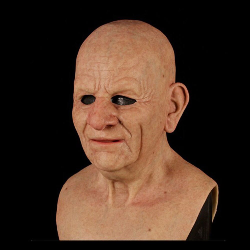 Creepy Old Man Mask – Realistic Latex Halloween Mask for Adults