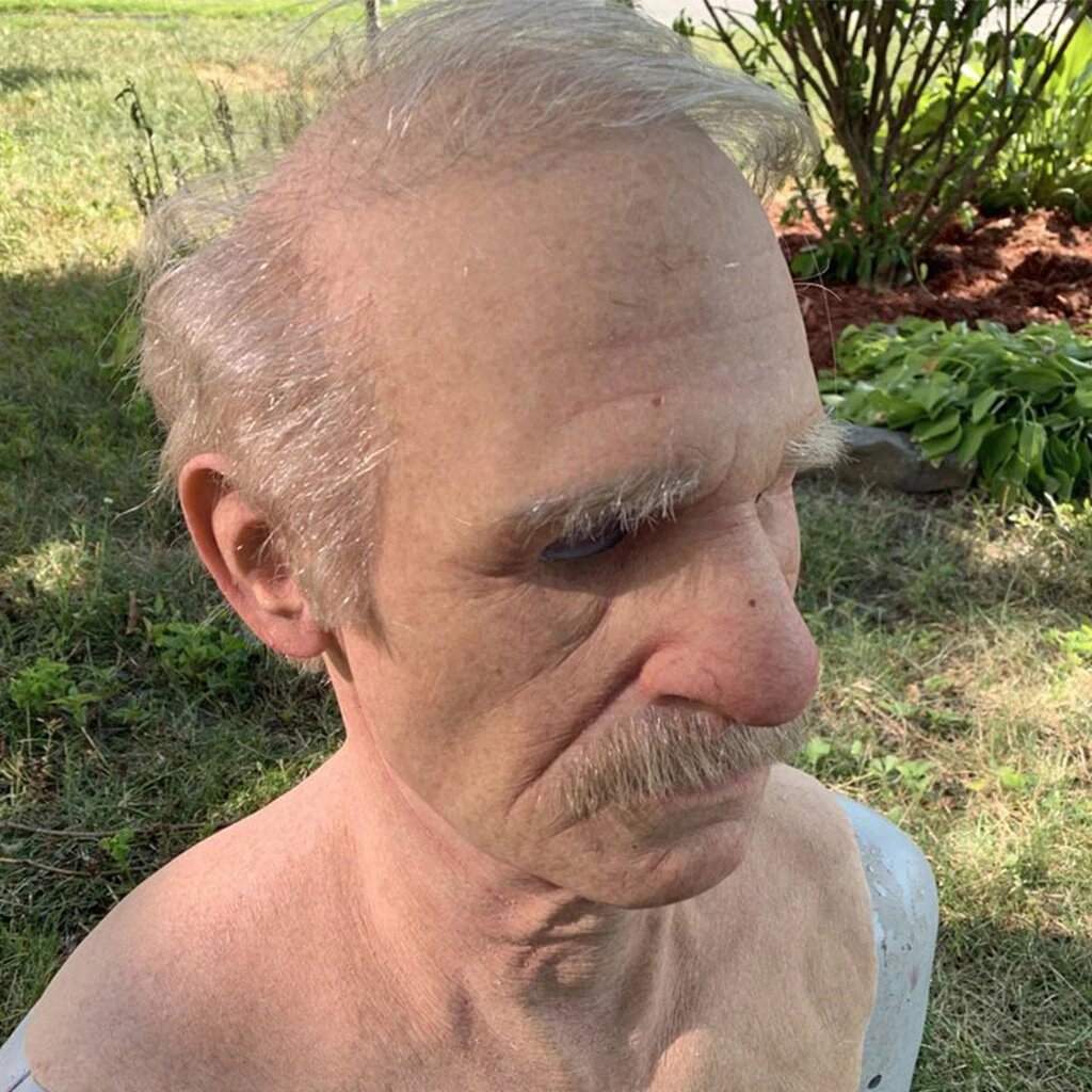 Creepy Old Man Mask – Realistic Latex Halloween Mask for Adults
