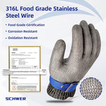 Food-Safe Cut-Resistant Stainless Steel Mesh Glove