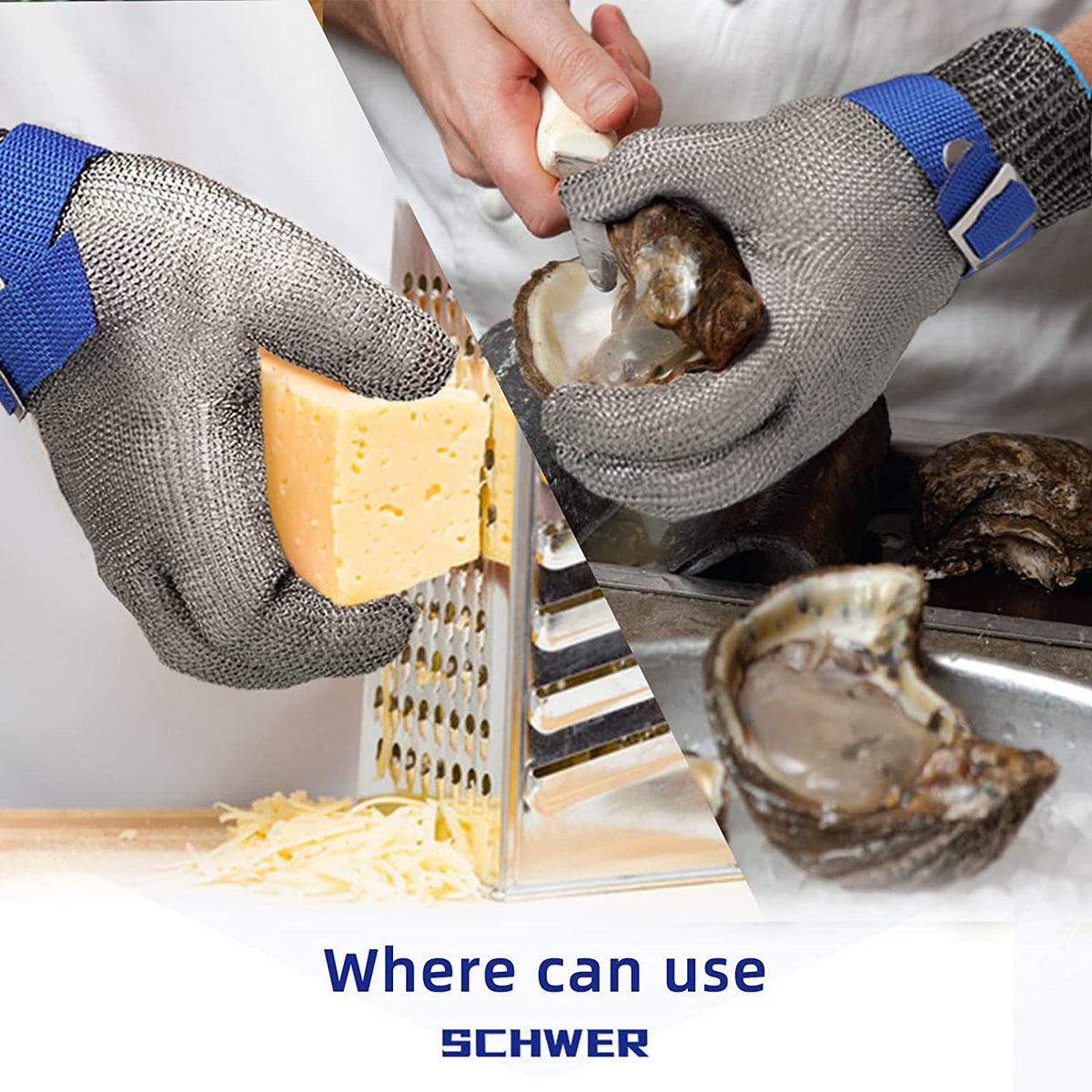 Food-Safe Cut-Resistant Stainless Steel Mesh Glove