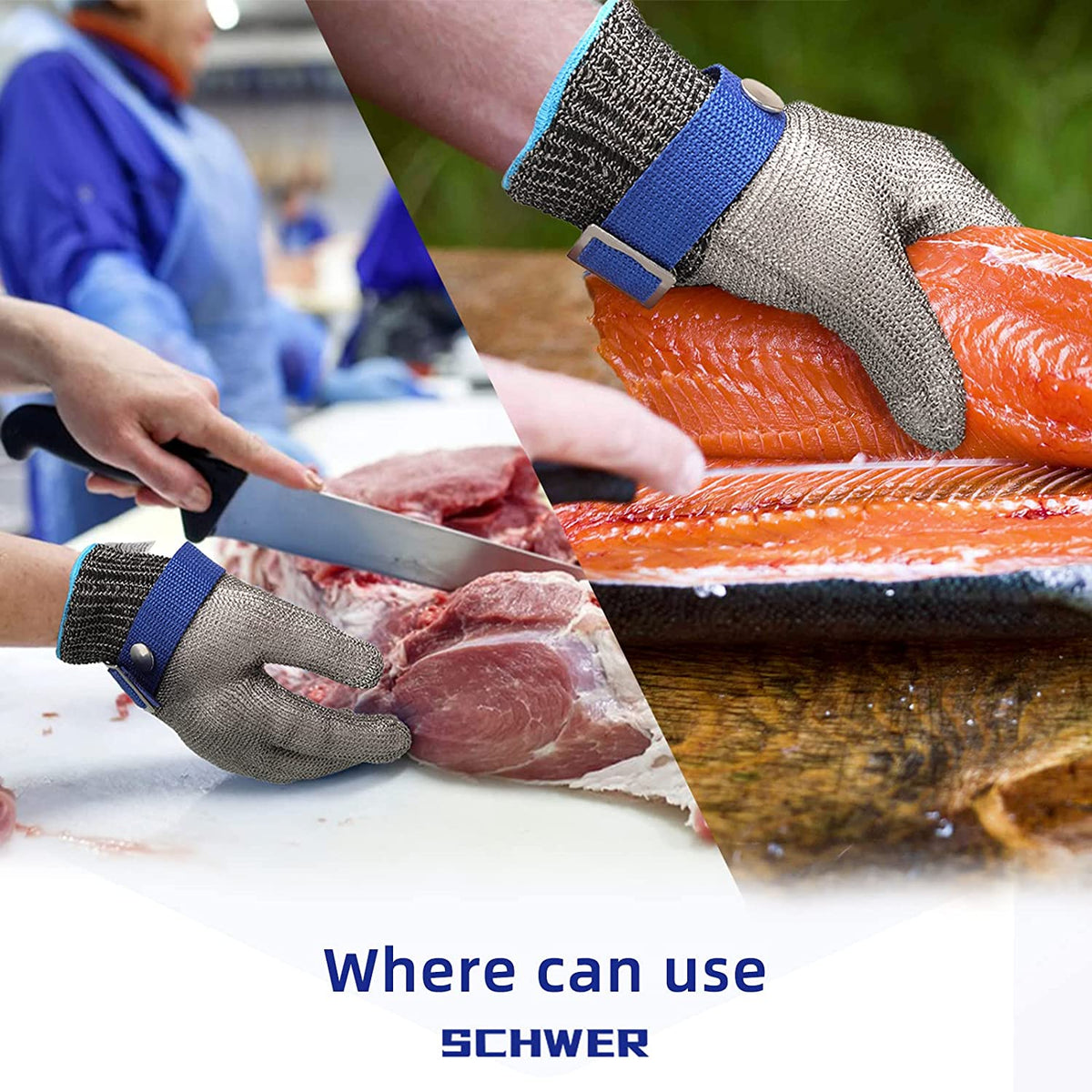 Food-Safe Cut-Resistant Stainless Steel Mesh Glove