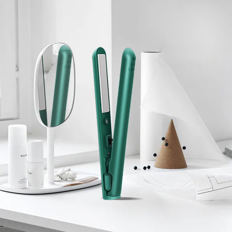 Mini 2-in-1 Curling and Straightening Iron with Ceramic Coating