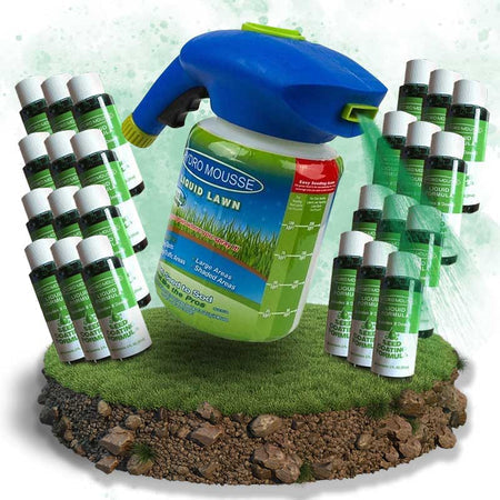 Liquid Lawn Hydro Mousse Spray-On Grass Seed | Easy Application for Patchy Lawns & High-Traffic Areas
