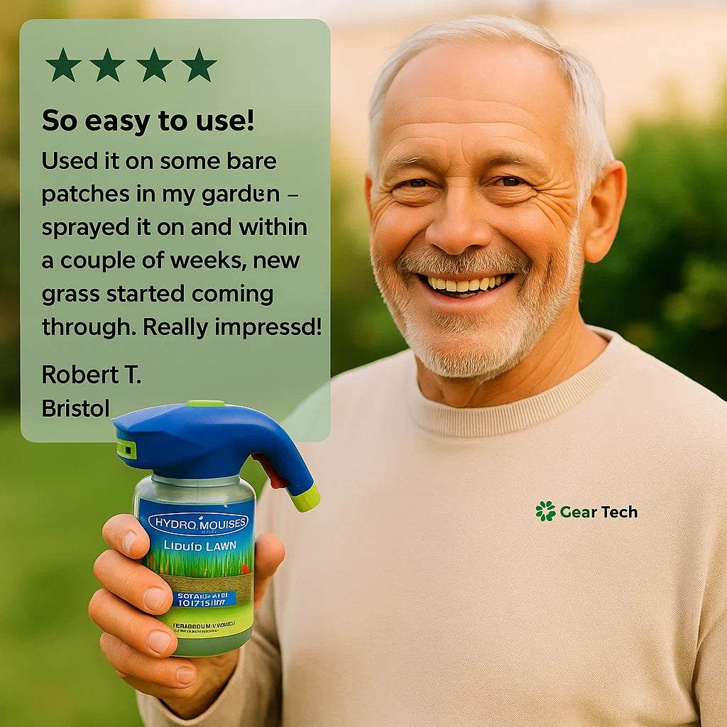 Liquid Lawn Hydro Mousse Spray-On Grass Seed | Easy Application for Patchy Lawns & High-Traffic Areas
