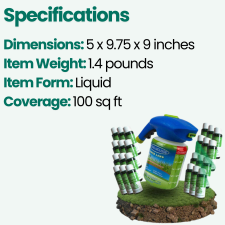 Liquid Lawn Hydro Mousse Spray-On Grass Seed | Easy Application for Patchy Lawns & High-Traffic Areas