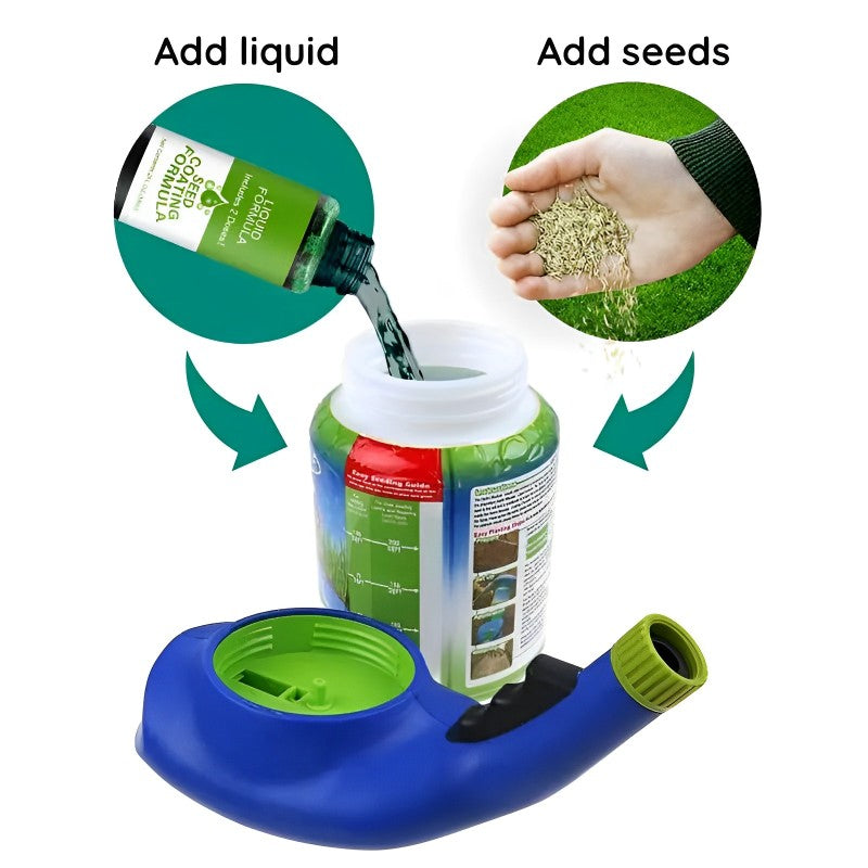 Liquid Lawn Hydro Mousse Spray-On Grass Seed | Easy Application for Patchy Lawns & High-Traffic Areas