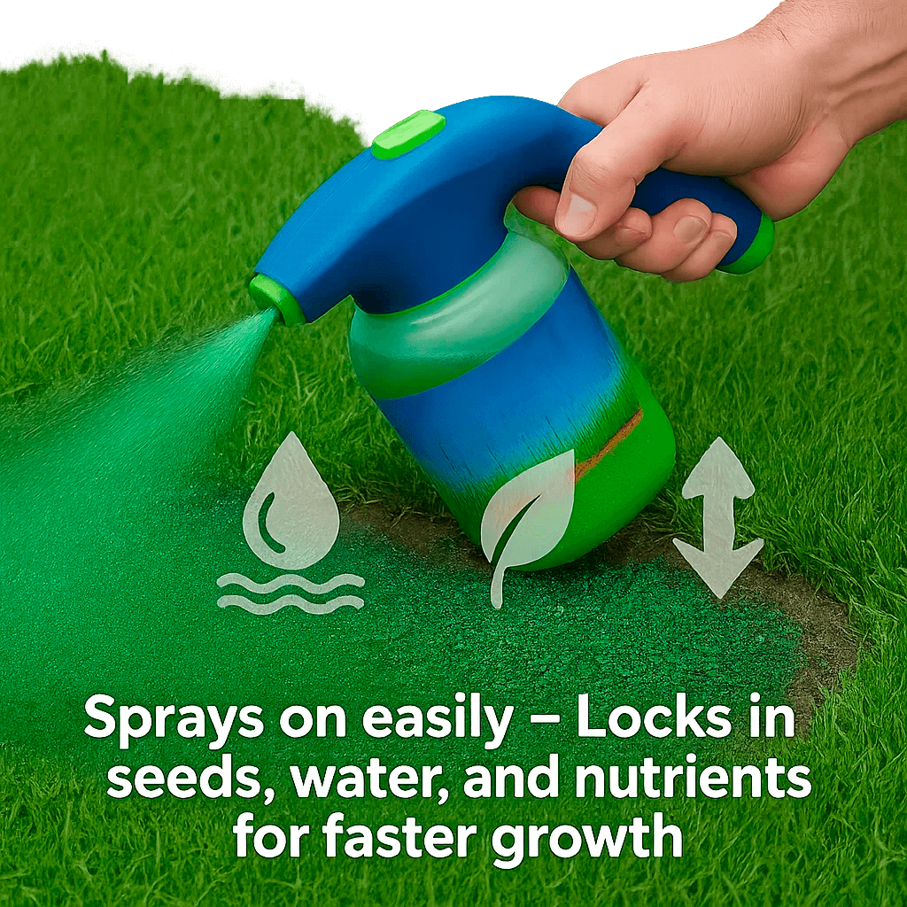 Liquid Lawn Hydro Mousse Spray-On Grass Seed | Easy Application for Patchy Lawns & High-Traffic Areas