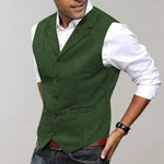 Men's Herringbone Patterned Suit Vest