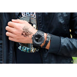 Men’s Military Watch with Analog-Digital Display and Features