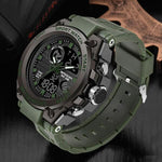 Men’s Military Watch with Analog-Digital Display and Features