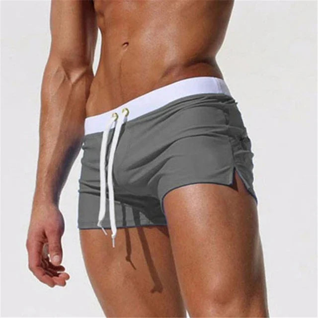 Men's Quick-Dry Swim Trunks with Drawstring Waist