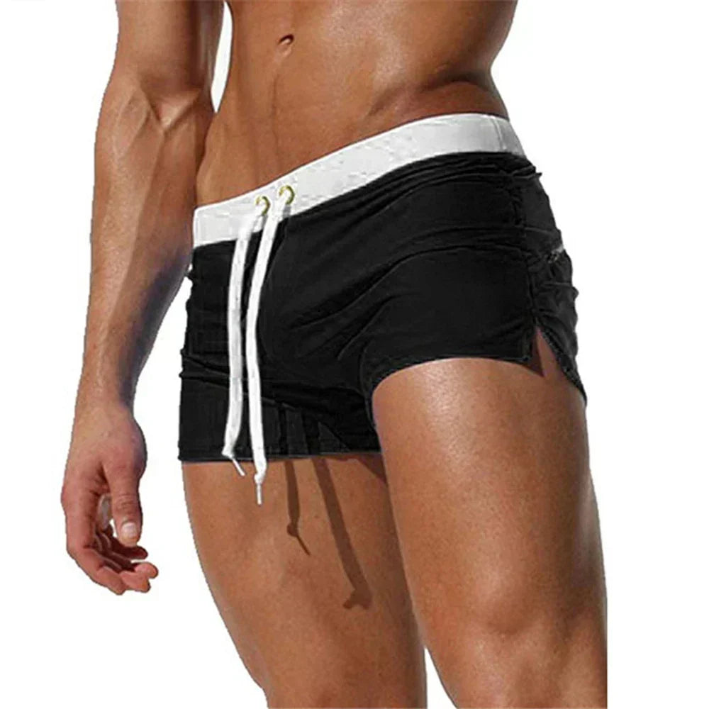 Men's Quick-Dry Swim Trunks with Drawstring Waist