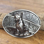 Oval Bull Skull Belt Buckle with Hidden Tool