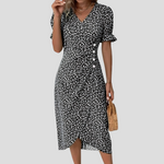 Floral Wrap Midi Dress for Women