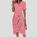 Floral Wrap Midi Dress for Women