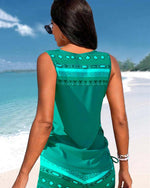 Cozy Cross-Neck Tankini Set