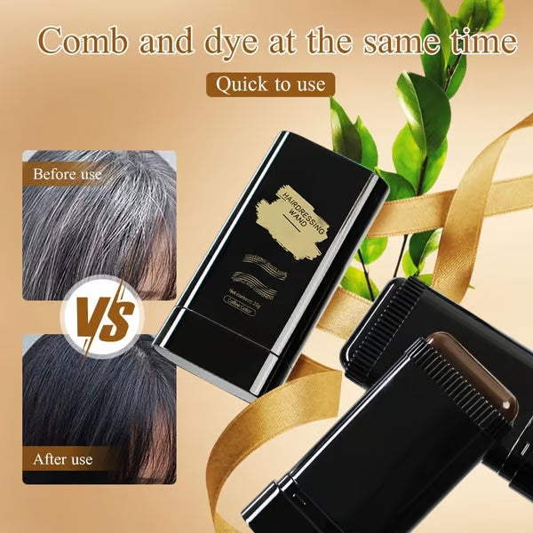 Root Touch-Up Color Stick - Buy One, Get One Free | Gray Hair Coverage with Comb Applicator | Quick Hair Color for On-the-Go