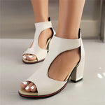 Orthopedic Leather Heel Sandals
