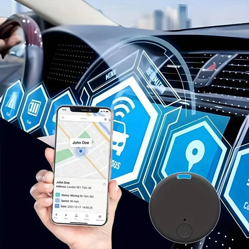 Compact GPS Tracker & Key Locator – Bluetooth Tracking via App for Keys, Luggage, and Bags