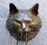 Bronze Cat Door Knocker with Mouse Pendant | Handmade Wall Decor for Cat Enthusiasts