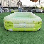 Inflatable Kids' Pool with Dino Sprayer & Sunshade — Available in 170 or 210 cm