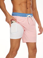 Men's Quick-Drying Stretch Swim Shorts with Phone Pocket