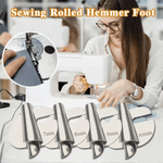 8-Piece Hemming Foot Set for Rolled Hems | Accurate Hem Guidance for Sewing Machines | Suitable for Lightweight to Heavy Fabrics