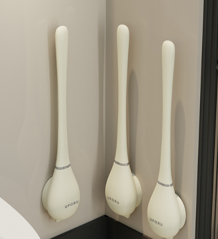 Contemporary Flexible Silicone Toilet Brush