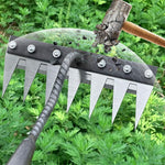 Garden Rake Made of Carbon Steel – Weed Remover, 5–8 Teeth, Sturdy & Rust-Free