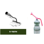 Garden Rake Made of Carbon Steel – Weed Remover, 5–8 Teeth, Sturdy & Rust-Free