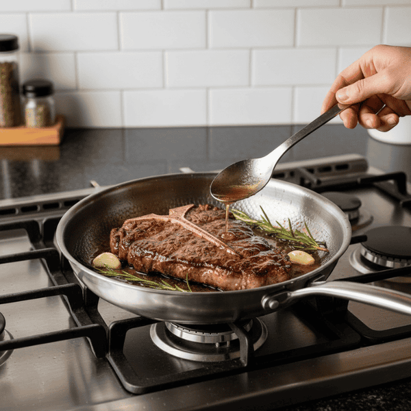 Premium Scratch-Resistant Titanium Frying Pan 2.0 - Coating-Free Design for Perfect Frying Results
