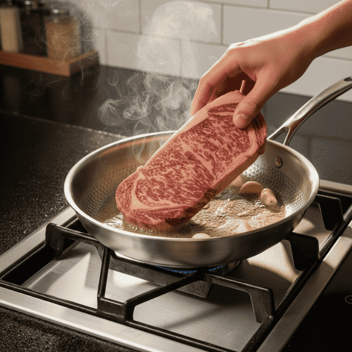 Premium Titanium Frying Pan – High-Quality Uncoated Cookware for All Stove Types